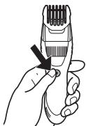 PANASONIC ER-GB40 - ▶ Knippen met het kamhulpstuk - 1