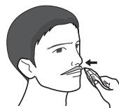PANASONIC ER-GB40 - ■ Oberhalb der Lippen - 1