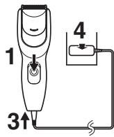 PANASONIC ER-GC20 - Verwendung der Haarschneidemaschine mit dem Kammaufsatz - 1