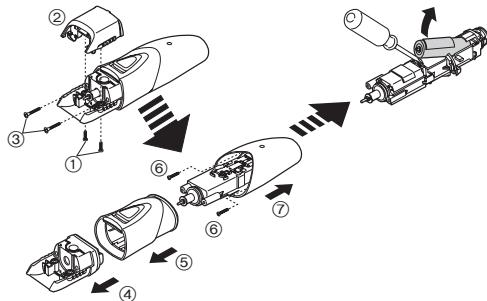 PANASONIC ER-GY10 - Disposal of the trimmer battery - 1