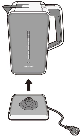 PANASONIC NC-DK1WXC - Retire el hervidor de la base de encendido y vierta el agua. - 1