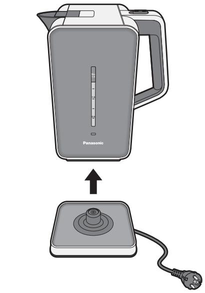PANASONIC NC-ZK1 - Nehmen Sie ihn von seiner Basisstation ab und gießen Sie das Wasser aus. - 1