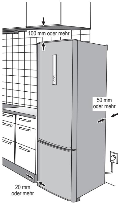 PANASONIC NR-B32FW2 - Montieren der Abstandshalter - 2