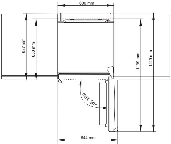 PANASONIC NR-BN31AS1 - Avec les portes entièrement ouvertes - 1