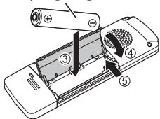 PANASONIC RR-US300E - Insérer une pile - 2