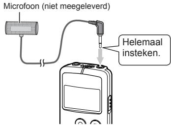 PANASONIC RR-US300E - Sluit de externe microfoon aan. - 1