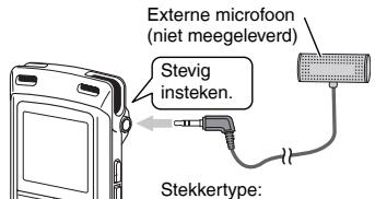 PANASONIC RR-XS410E - Opnemen door het aansluiten van een externe microfoon - 1
