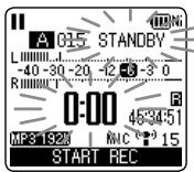 PANASONIC RR-XS410E - Adjusting the recording level manually - 1