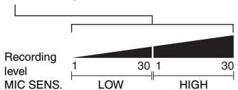 PANASONIC RR-XS410E - Adjusting the recording level manually - 4