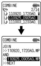PANASONIC RR-XS410E - Editing: Combining files - 3