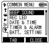 PANASONIC RR-XS410E - Common settings operation - 1