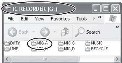 PANASONIC RR-XS410E - Right-click to open the "IC REORDER (G:)" (this unit). - 1