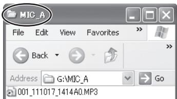PANASONIC RR-XS410E - Right-click to open the folder. - 1