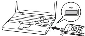 PANASONIC RR-XS410E - Connect the unit to a computer using the USB port. - 1