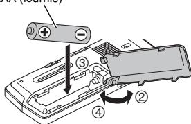 PANASONIC RR-XS410E - Insérer la pile - 2