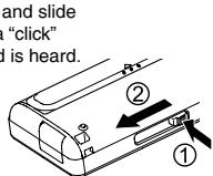 and slide "click" is heard.