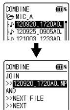 COMBINE MIC_A 120920_1720A0. 120925_0905A0. 121003 1233A0. COMBINE JOIN >>120920_1720A0, MF AND >>NEXT FILE >>NEXT