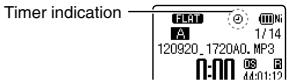 Timer indication FLAT A 120920_1720A0.MP3 N:NN OS dd:01:12 1/14 Ni