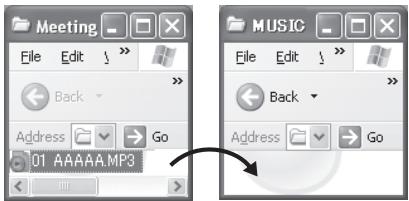 Meeting File Edit Back Address Go 01 AAAAA.MP3 MUSIC File Edit Back Address Go
