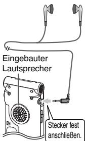 Eingebauter Lautsprecher Stecker fest anschließen.