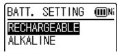 BATT. SETTING RECHARGEABLE ALKALINE