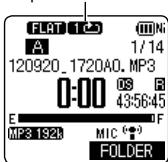 FLAT 1:5 A 120920_1720A0.MP3 0:00 OS R 43:56:45 E F MP3 192k MIC * FOLDER
