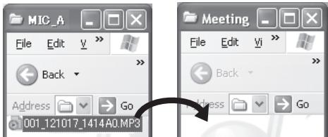 MIC_A File Edit V >> Back Address Go 001.121017.1414A0.MP3 Meeting File Edit Vi >> Back Address Go