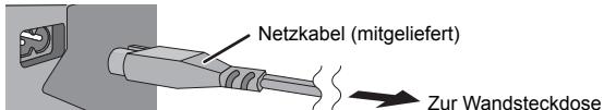 PANASONIC SC-HC38DBEG - Das Netzkabel anschlieben, nach dem alle anderen Anschluse hergestellt wurden. - 1