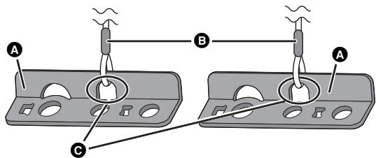 PANASONIC SC-HTB520 - Bringen Sie ein Seil (nicht mitgeliefert) an den 2 Sicherheitsaltern an. - 1