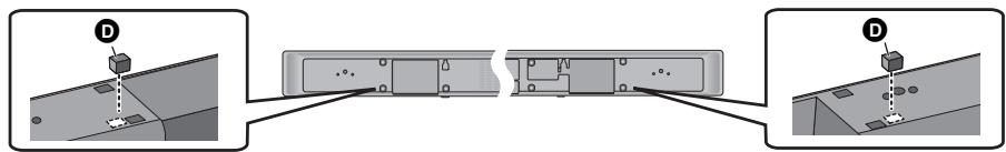 PANASONIC SC-HTB520 - Przymocuj podkładki tylne z tylu urzadzenia. - 1