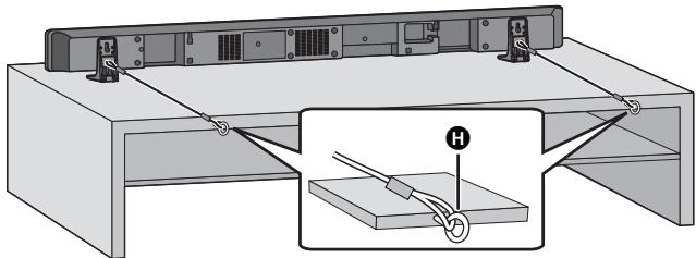 PANASONIC SC-HTB520 - Umiesć urzadzenia wźadanej pozycji i przyczep kaźdy sznurek do szafy lub stolu. - 1