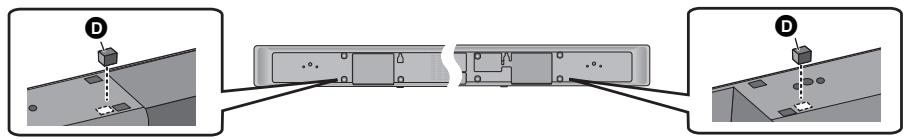 PANASONIC SC-HTB520 - Fixez les protections arrirées à l'arrête de l'appareil. - 1