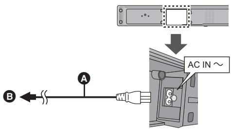 PANASONIC SC-HTB520 - étape 3 Connexion du cable d'alimentation secteur - 1