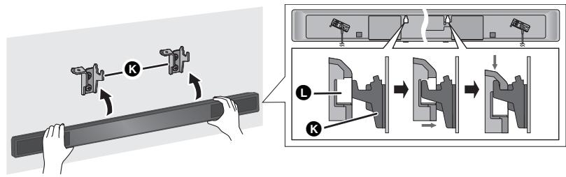 PANASONIC SC-HTB520 - Installare esta unità sulla staffa per l'installazione a parete. - 1