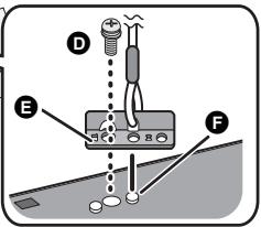 PANASONIC SC-HTB520 - Stellen Sie den Sicherheitsshalter mit dem angebrachten Seil ( offen) so ein, dass er in die vorstehenden Teile greift und schrauben Sie den Sicherheitsshalter fest ein. - 2
