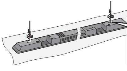 PANASONIC SC-HTB520 - Allineare il supporto di sicurezza completo di cavo (⇒ sostraindicata), alle parti sporgenti, quindi avvitarlo saldamente in posizione. - 1