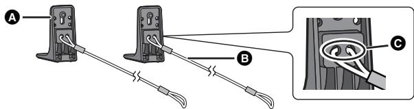 PANASONIC SC-HTB520 - Far passare un cordoncino (non in dotazione) attraverso il supporto. - 1