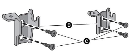 PANASONIC SC-HTB520 - Fixez les supports de montage muraux au mur. - 1