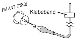 PANASONIC SC-PMX5EG - Verbinden Sie die FM (UKW)-Zimmerantenne. - 1