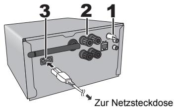 3 2 1 Zur Netzsteckdose