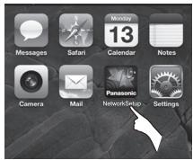 Messages Safari Monday 13 Calendar Notes Camera Mail Panasonic Network Syria Settings