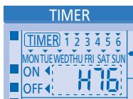 TIMER 1 2 3 4 5 6 MON TUE WEDTHU FRI SAT SUN ON H 10 OFF