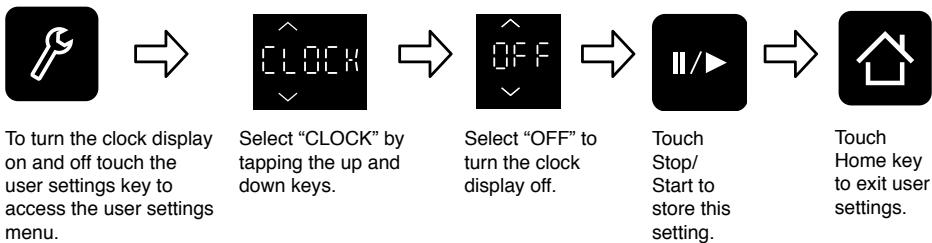 PANASONIC HLS-X485S - Turning clock display off and on - 1