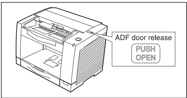 ADF door release PUSH OPEN