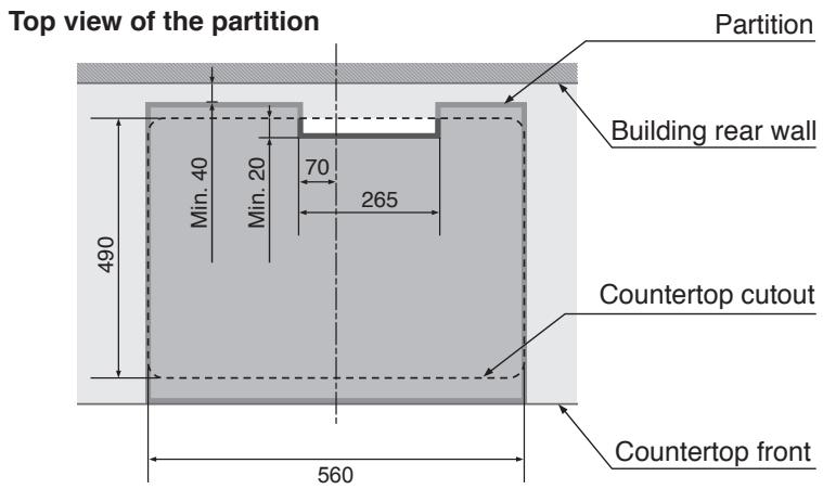PANASONIC KYB615AB - When Installing a Partition Inside the Cabinet - 1