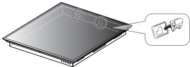 PANASONIC KYB625GB - Befestigen Sie die Klemmen am Gerät (2 x hinten). - 1