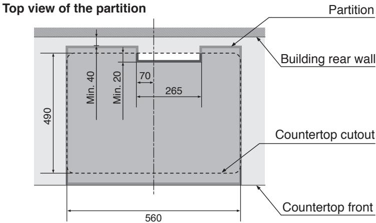 PANASONIC KYB625GB - When Installing a Partition Inside the Cabinet - 1
