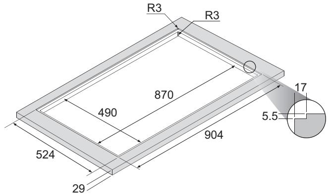 PANASONIC KYT935XLEPG - Bündig abschließender Einbau des Gerätes - 1