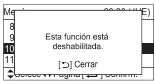 Me 8 9 10 11 Este función está deshabilitada. [⊃] Cerrar