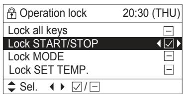 PANASONIC S80MW1E5 - Select the type of lock and set to - 13